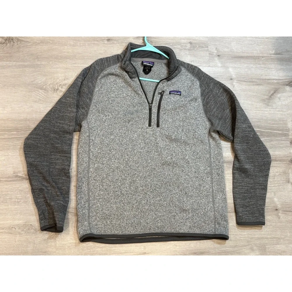 Patagonia Better Sweater 1/4 Zip Fleece Mens Large Grey Pullover 25523 FA19 - Picture 1 of 8